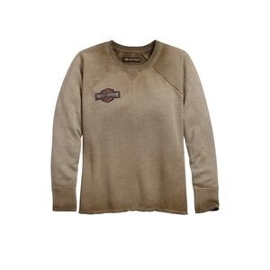 Harley‎ Davidson Women's Crewneck Sweatshirt Distressed Logo Graphic Top